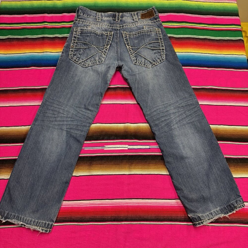 Vintage Y2K Silver Zac Jeans Thick Stitch Fit 31x31 - Picture 2 of 7